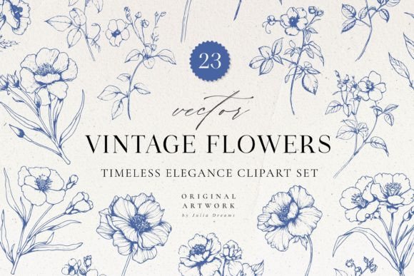 Download Vintage Flowers Timeless Elegance SVG - Premium Resources