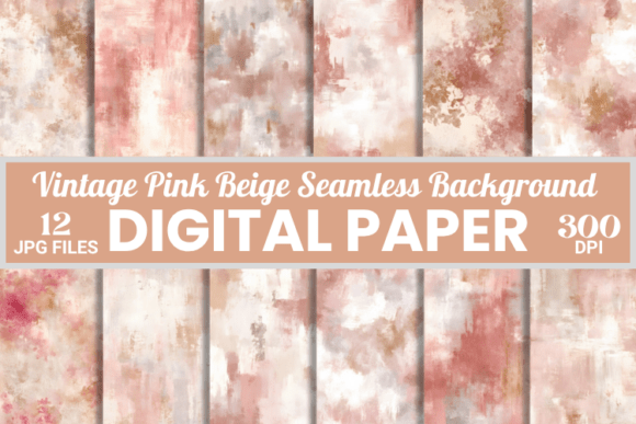 Download Vintage Pink Beige Texture Digital Paper - Vintage Collection