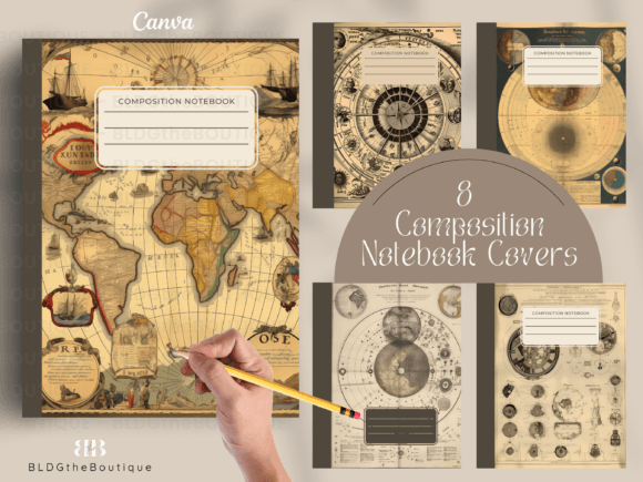Download Vintage KDP Composition Notebook Covers - Vintage Collection