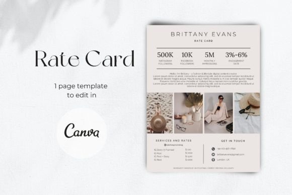 Download Beige Minimalist Rate Card Template - Beige Collection