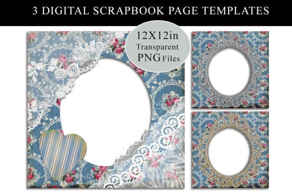 Download 3 Vintage Scrapbook Page Templates - Vintage Collection